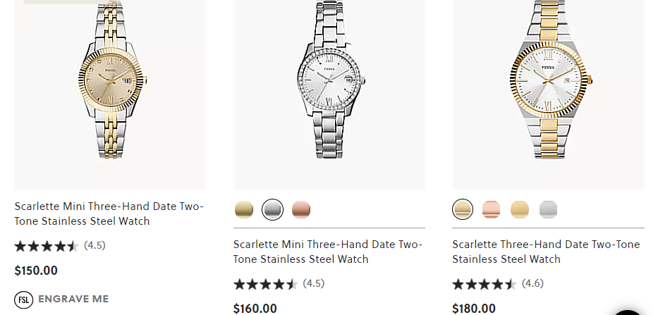 Scarlette Three-Hand Two-Tone Stainless Steel Watch