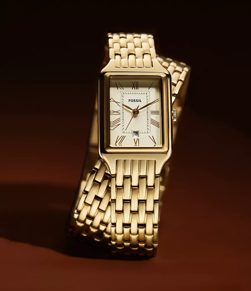 Raquel Three-Hand Date Gold-Tone Stainless Steel Watch