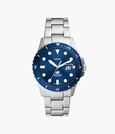 Fossil Blue Dive Three-Hand Stainless Steel Watch