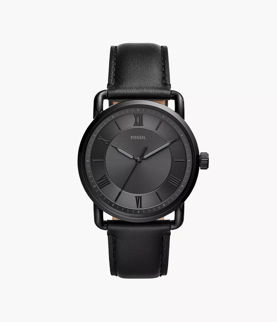 Copeland 42-mm Three-Hand Black Leather Watch (2024)