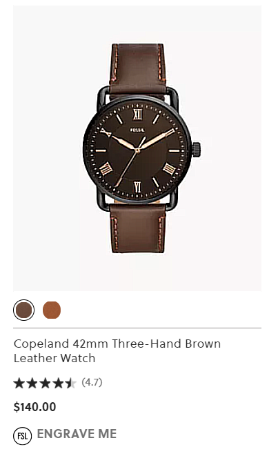 Copeland 42-mm Three-Hand Black Leather Watch (2024)